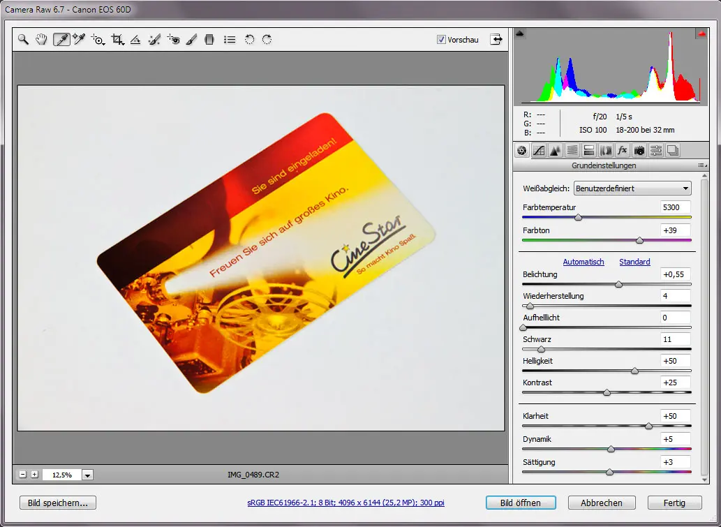 RAW-Bildentwicklung aus dem Rohdatenformat RAW-Entwicklung, Bildentwicklung aus dem Rohdatenformat